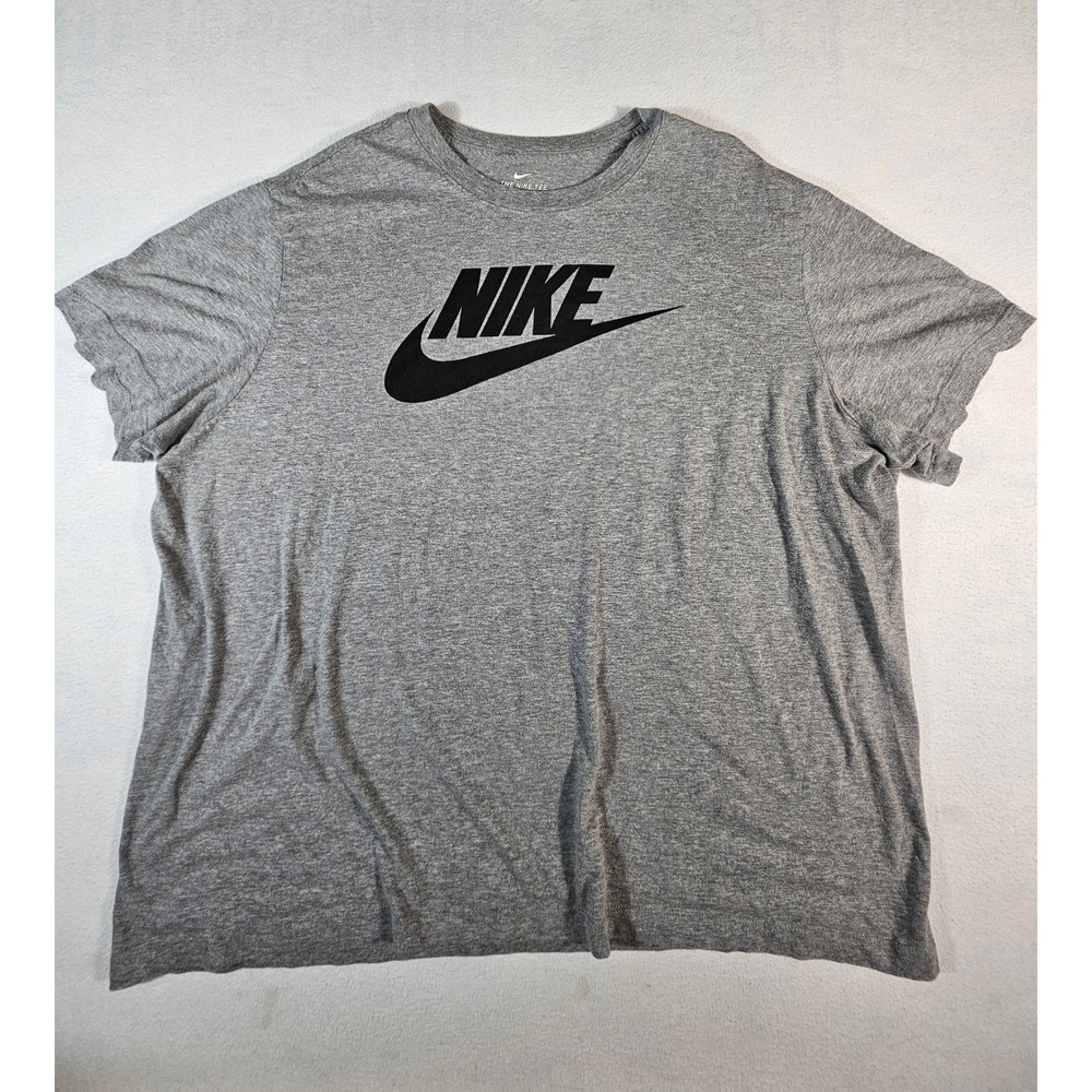 Nike Mens Sportswear Futura Icon T-Shirt Heather Grey Black Logo BV1997-06G XXL